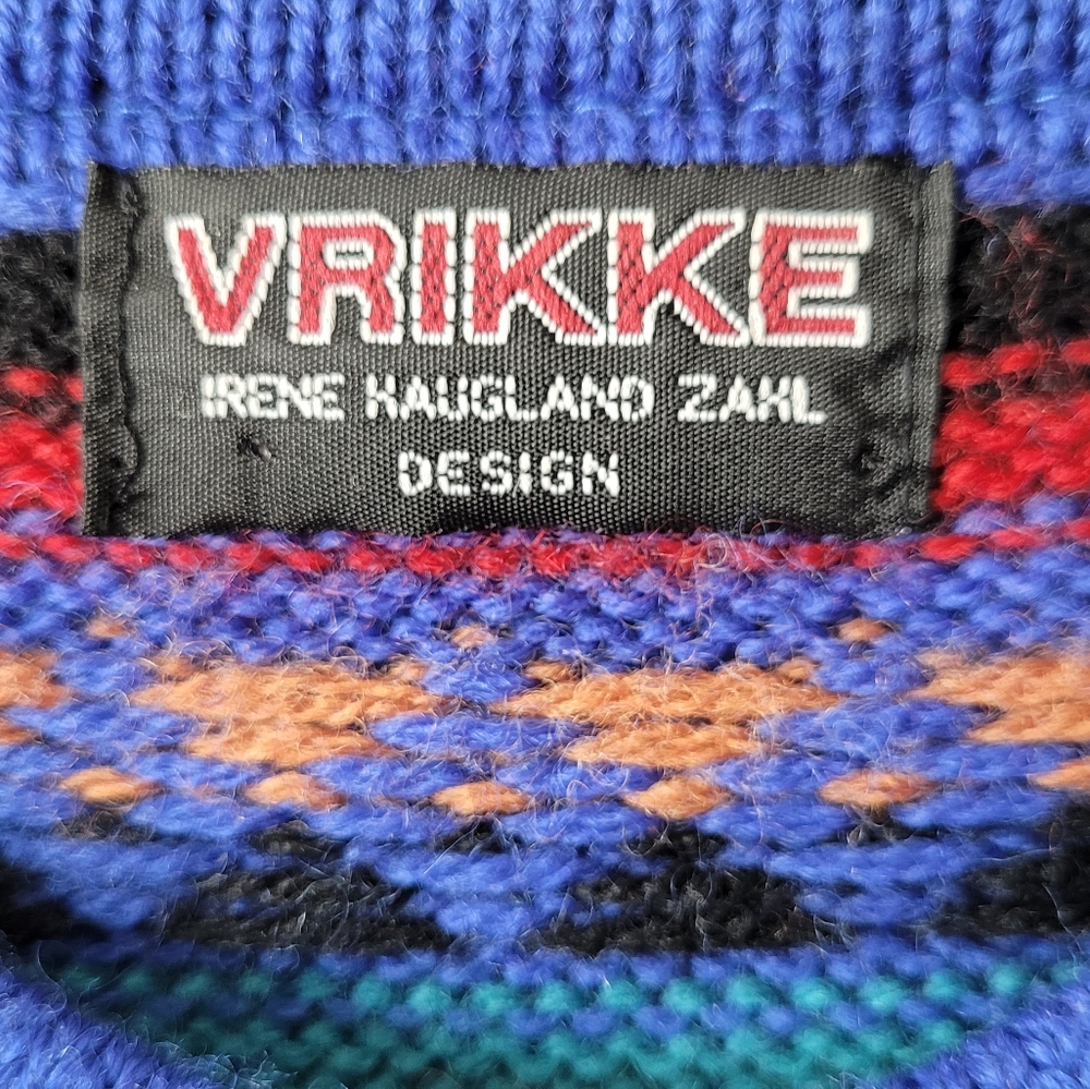 Vrikke of Norway Irene Haugland Zahl Designed Scandinavian Wool Cardigan XL - Picture 13 of 16